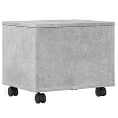 Vidaxl Stojan na tiskárnu na kolečkách betonově šedý 41 x 32 x 34,5 cm