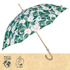 Perletti Dámský automatický deštník Green Camelie, 19148