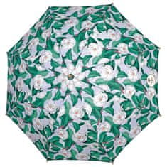 Perletti Dámský automatický deštník Green Camelie, 19148