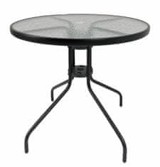 KONTRAST Kulatý zahradní stolek MODERN 90 černý