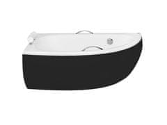 BPS-koupelny Krycí panel k asymetrické vaně Milena/Milena Premium Black P 150x70, černý