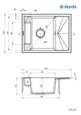 BPS-koupelny Dřez Magnetic s odkapávačem, granit - ZRM A11A alabastr