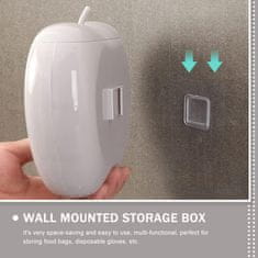 Netscroll Samolepicí držák na sáčky na ochranu potravin, tvar jablka, uchovávač sáčků, který se přilepí na zeď nebo dlaždice, BoxWraps
