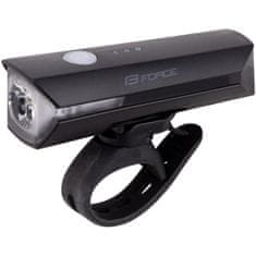 Force Světlo Flux 550lm USB - přední, integrovaný akumulátor 18650 Li 1800 mAh, černá