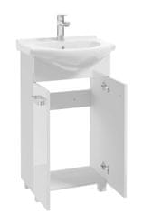 PSB Koupelnová skříňka se stojícím umyvadlem bílá Mila 50 cm