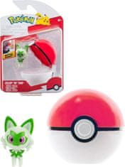 Jazwares Pokémon ClipnGo Poké Balls Sprigatito a Poké Ball