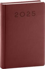 Grooters NOTIQUE Denní diář Aprint Neo 2025, vínový, 15 x 21 cm
