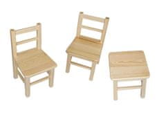 bHome Dětský stůl se třemi židlemi Wood