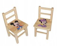 bHome Dětský stůl se třemi židlemi Wood Mickey a Minnie