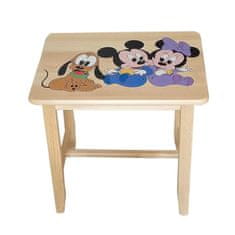 bHome Dětský stůl se třemi židlemi Wood Mickey a Minnie