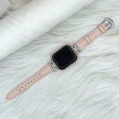 4wrist Kožený řemínek pro Apple Watch 38/40/41 mm - Pink