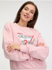 Guess Světle růžová dámská mikina Guess L