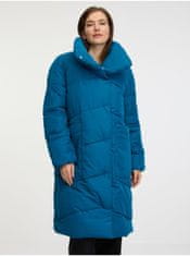 VILA Modrý dámský zimní prošívaný kabát VILA Vipauli XL