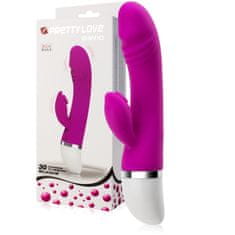 XSARA Pretty love – silikonový vibrátor s vyjímečným stimulátorem klitorisu - 30 funkcí – 81732700