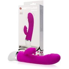 XSARA Pretty love – silikonový vibrátor s vyjímečným stimulátorem klitorisu - 30 funkcí – 81732700