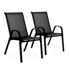ModernHome Sada 2 zahradních židlí PRODUS černá