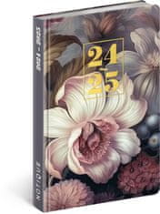 Presco Publishing 18měsíční diář Petito – Květiny 2024/2025, 11 × 17 cm