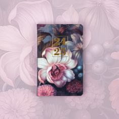 Presco Publishing 18měsíční diář Petito – Květiny 2024/2025, 11 × 17 cm