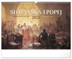Grooters Nástěnný kalendář Slovanská epopej – Alfons Mucha 2025, 48 × 33 cm