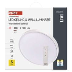 Emos LED svítidlo LIVI 40 cm, 30 W, teplá-studená bílá, stmívatelné s ovladačem