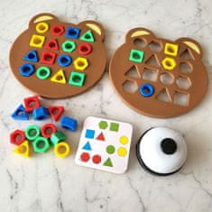 Sferazabawek Vzdelávací hra Montessori - Dopasovávání tvarů a vzorů, učební skládačka.