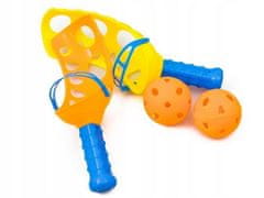 Sferazabawek Náš soubor sportovního vybavení pro děti obsahuje badminton, bumerang, rakety 5v1, Ringo a míčky na provázku.