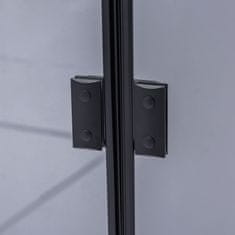 BPS-koupelny Čtvercový sprchový kout HYD-SK1390A 80x80 černá/transparent + vanička HYD-OSV-ST02A černá
