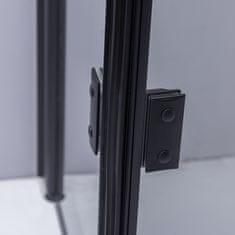 BPS-koupelny Čtvercový sprchový kout HYD-SK1390A 80x80 černá/transparent + vanička HYD-OSV-ST02A černá