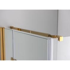 BPS-koupelny Čtvercový sprchový kout HYD-SK1390 80x80 zlatá/transparent