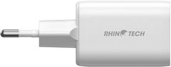 RhinoTech síťová nabíječka Quick Mini dual, USB-C + USB-A, 33W, bílá