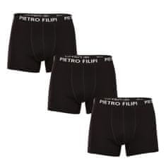 Pietro Filipi 3PACK pánské boxerky černé (3BCL002) - velikost XL