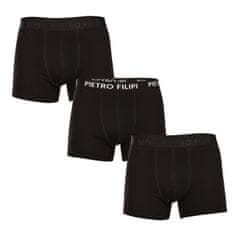 Pietro Filipi 3PACK pánské boxerky černé (3BCL005) - velikost M