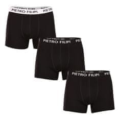 Pietro Filipi 3PACK pánské boxerky černé (3BCL006) - velikost XXL