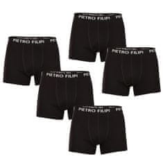 Pietro Filipi 5PACK pánské boxerky černé (5BCL002) - velikost XXL