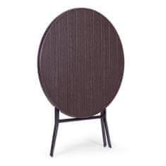 ModernHome Skládací zahradní stolek UNTULYA 79 cm hnědý