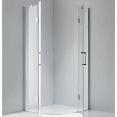BPS-koupelny Čtvrtkruhový sprchový kout HYD-RK92 80x80 chrom/transparent