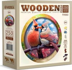 Wooden city Dřevěné puzzle Zamilovaní ptáci 250 dílků EKO