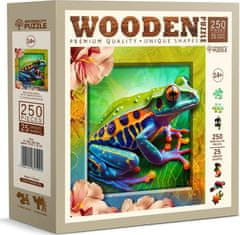 Wooden city Dřevěné puzzle Barevná žabka 250 dílků EKO