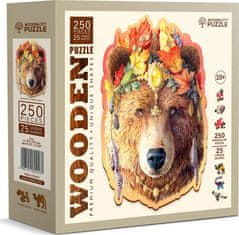 Wooden city Dřevěné puzzle Stylový medvěd 250 dílků EKO