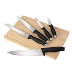 Berlingerhaus Sada nožů s prkénkem 6 ks Matte Black Collection