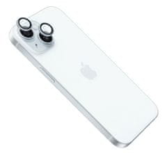 FIXED Ochranná skla čoček fotoaparátů Camera Glass pro Apple iPhone 15/15 Plus, světle modrá (FIXGC2-1200-LGBL)