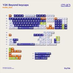 NuPhy Keycaps PBT KDA Dye-sub Y2K, ANSI / ISO, US Layout, počet kusů 171 - Náhradní klávesy, Beyond