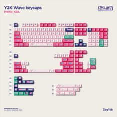 NuPhy Keycaps PBT KDA Dye-sub Y2K, ANSI / ISO, US Layout, počet kusů 171 - Náhradní klávesy, Wave