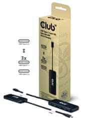 Club 3D Hub 1xUSB-C na 4xUSB-C, 10Gbps port, PD 3.0 (CSV-1548)