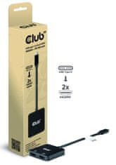 Club 3D Video hub MST USB-C na 2xHDMI + USB-C PD 3.0, 4K60Hz (CSV-1558)