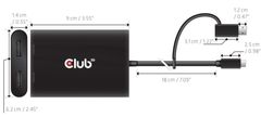 Club 3D Video hub MST USB-C (USB-A adaptér) na 2xDP 4K60Hz Video splitter (CSV-1478)