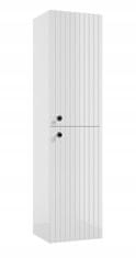 Deftrans Koupelnový nástěnný podstavec Lamella 140x35 cm lesklý bílý