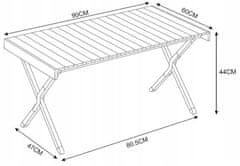Mirpol Hliníkový skládací kempingový stůl na zahradu 90x60x44 cm