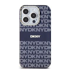 DKNY  PC/TPU Repeat Pattern Tonal Stripe Magsafe Zadní Kryt pro iPhone 15 Pro Blue