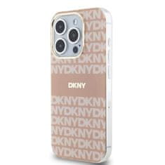 DKNY  PC/TPU Repeat Pattern Tonal Stripe Magsafe Zadní Kryt pro iPhone 15 Pro Pink
